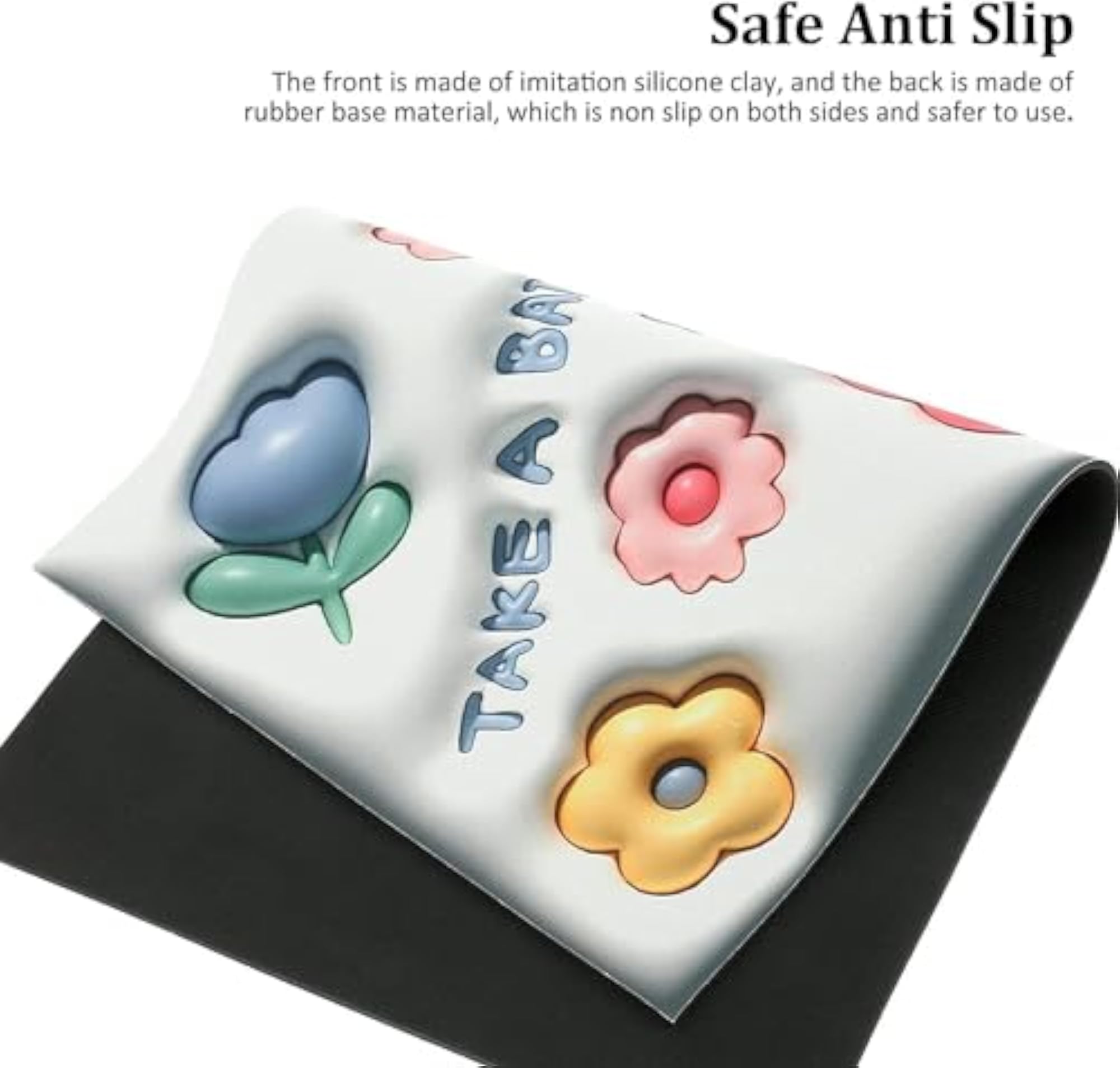 Thin Shower Mat Non Slip Bathroom Rug Water Absorbent